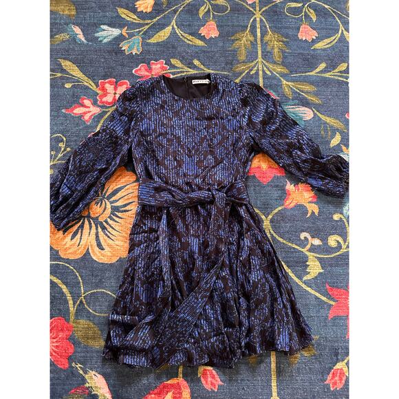 Alice + Olivia Mina Puff Sleeve Mini Dress Size 8 - Picture 3 of 7